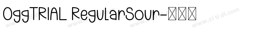 OggTRIAL RegularSour字体转换